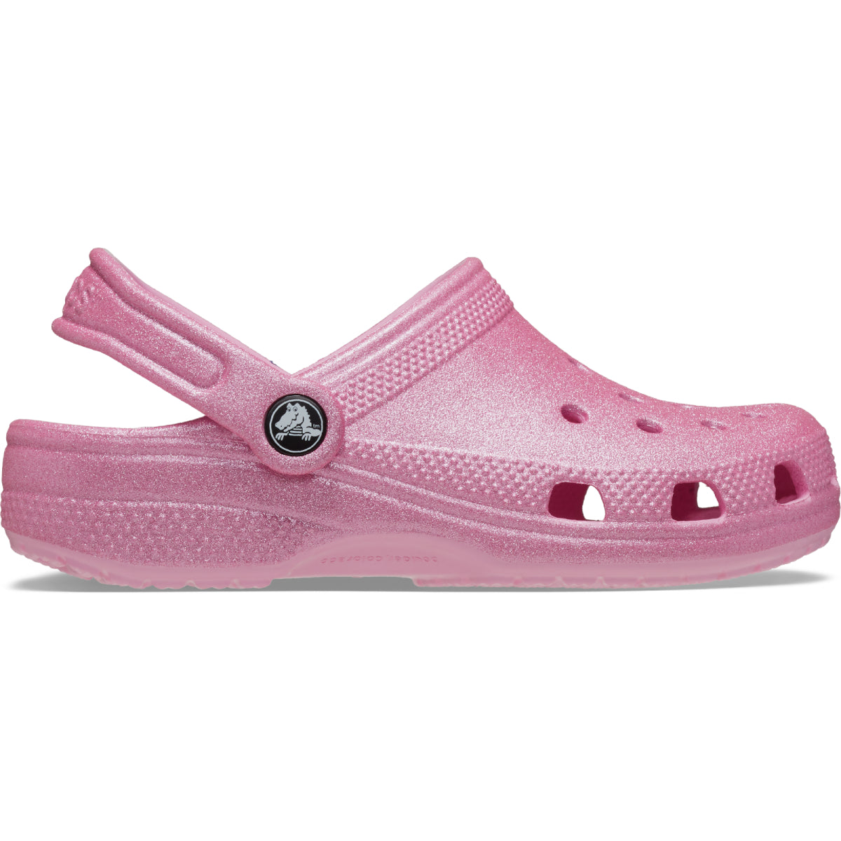 Classic Glitter Clog K - Pembe Tüvit Simli