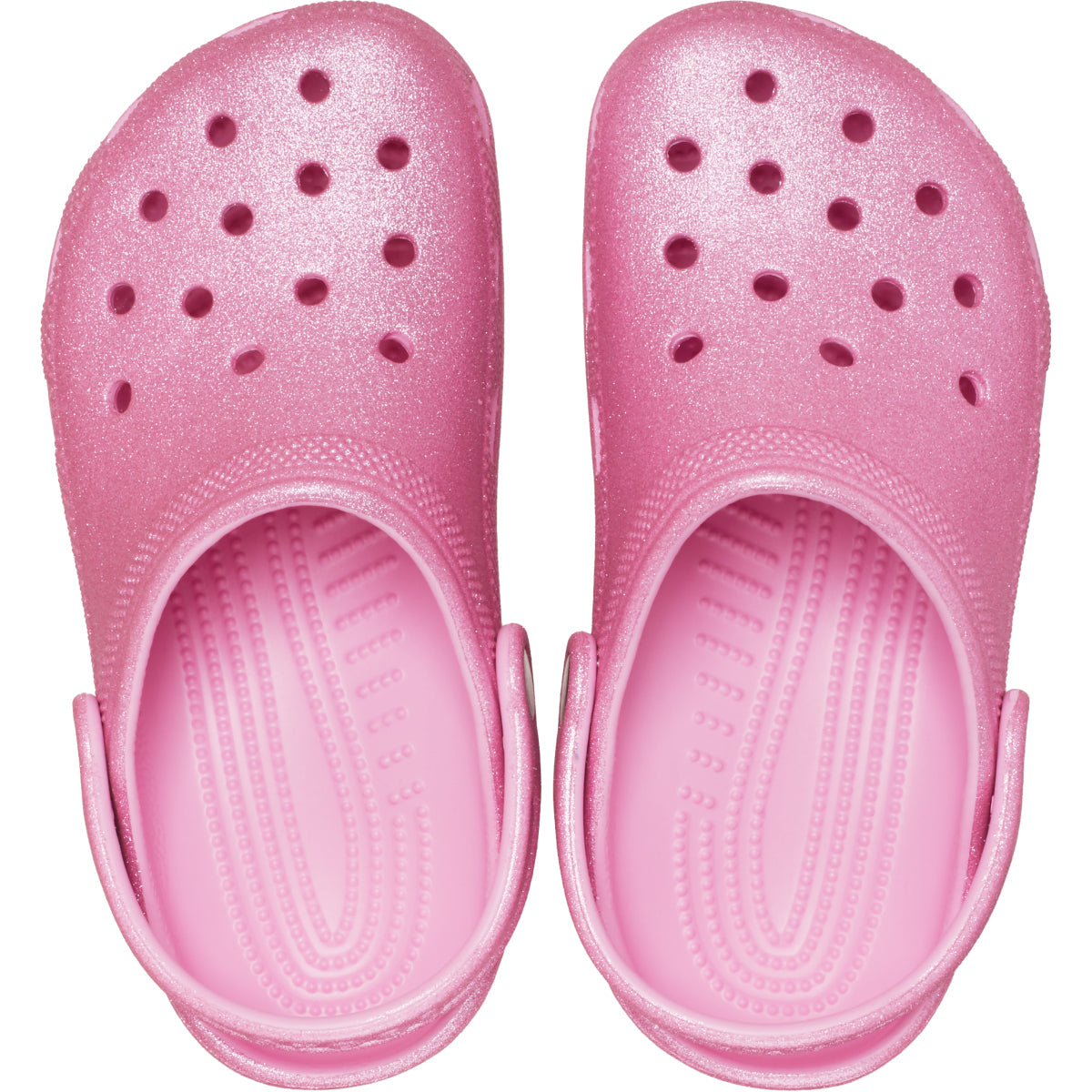 Classic Glitter Clog K - Pembe Tüvit Simli
