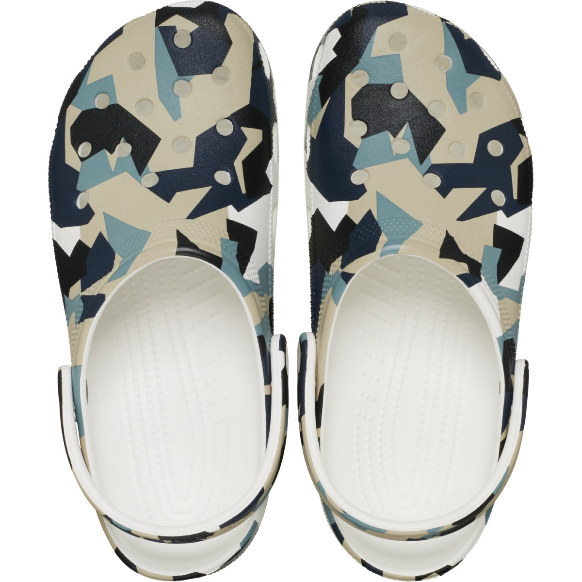 Geo Camo Clog - Beyaz/Çok Renkli