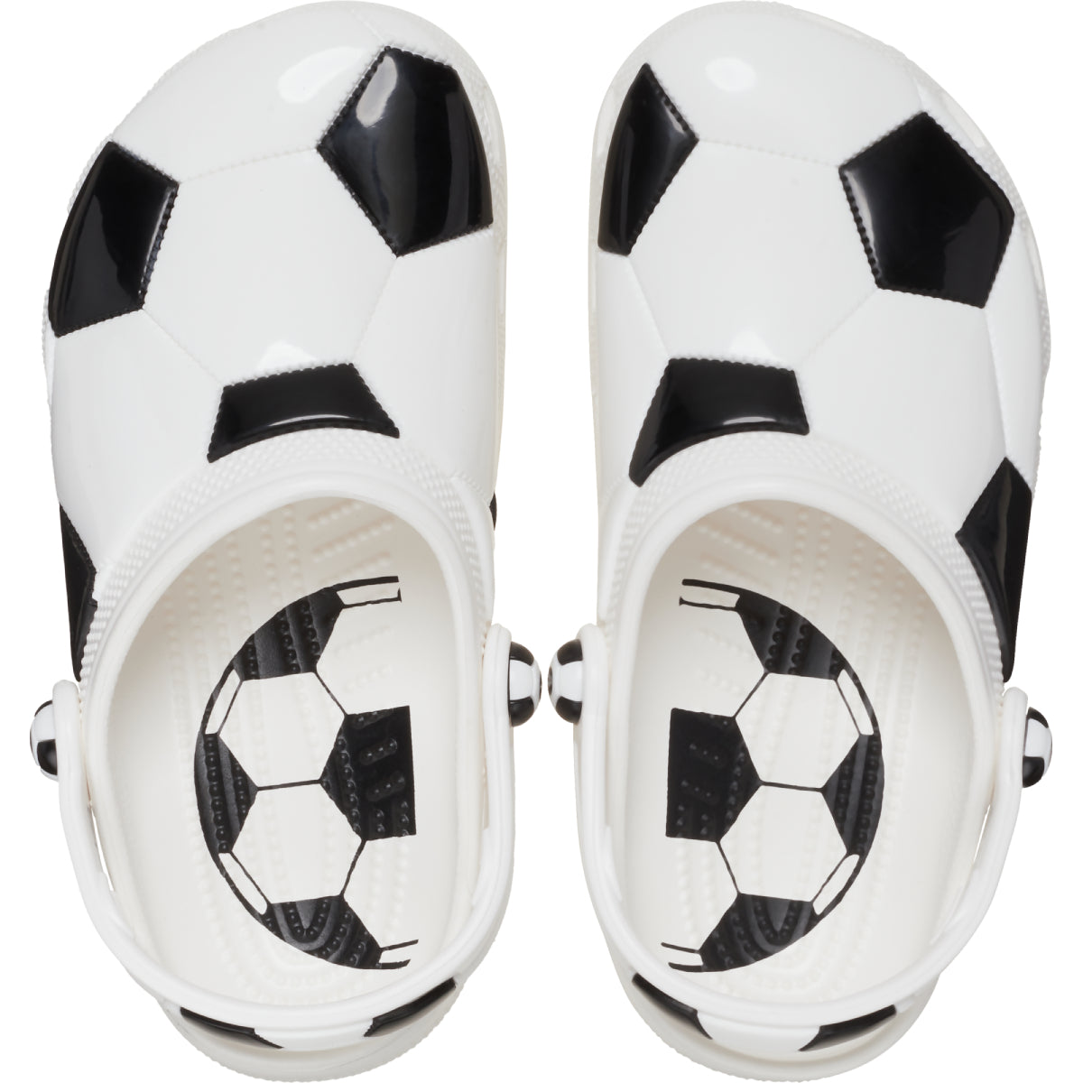 Classic Soccer Ball Clog K - Beyaz/Siyah