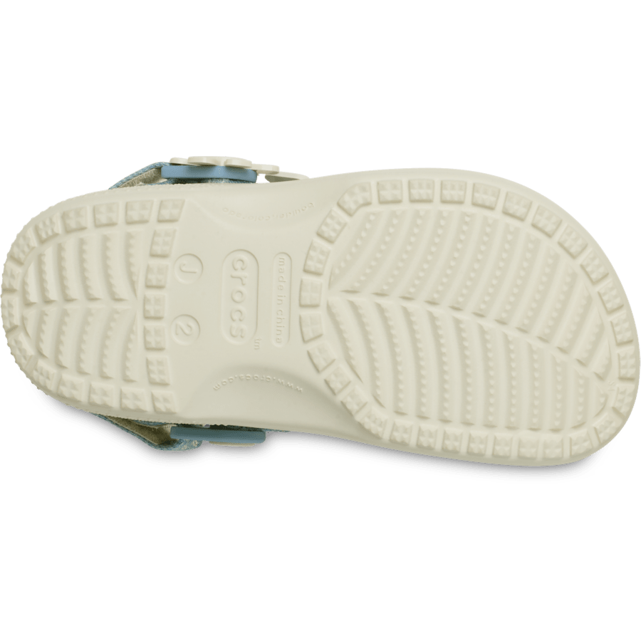 Kids’ Classic Denim Flower Adjustable Backstrap Clog