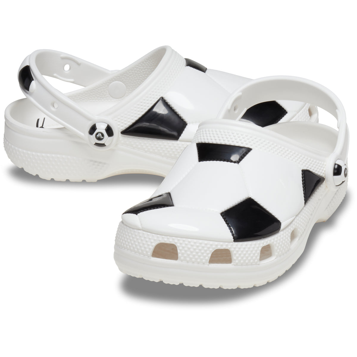 Classic Soccer Ball Clog K - Beyaz/Siyah